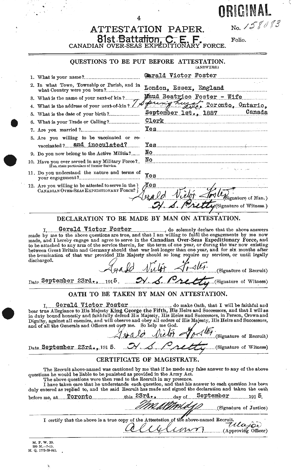 Personnel Records of the First World War - CEF 330711a
