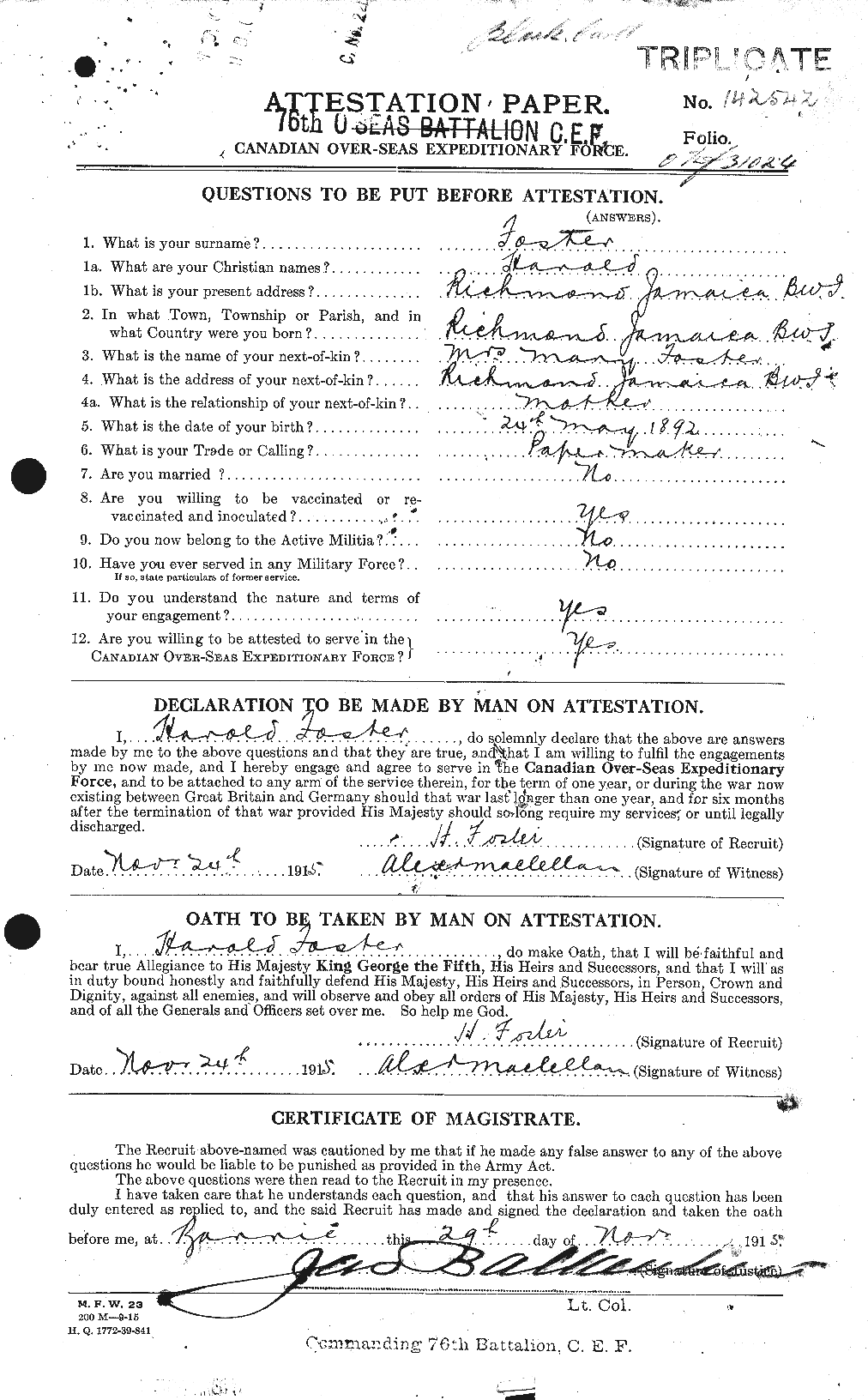 Personnel Records of the First World War - CEF 330723a
