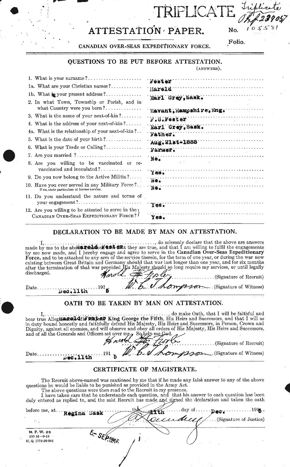Personnel Records of the First World War - CEF 330724a