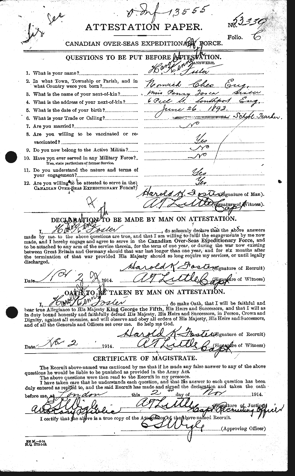Personnel Records of the First World War - CEF 330729a