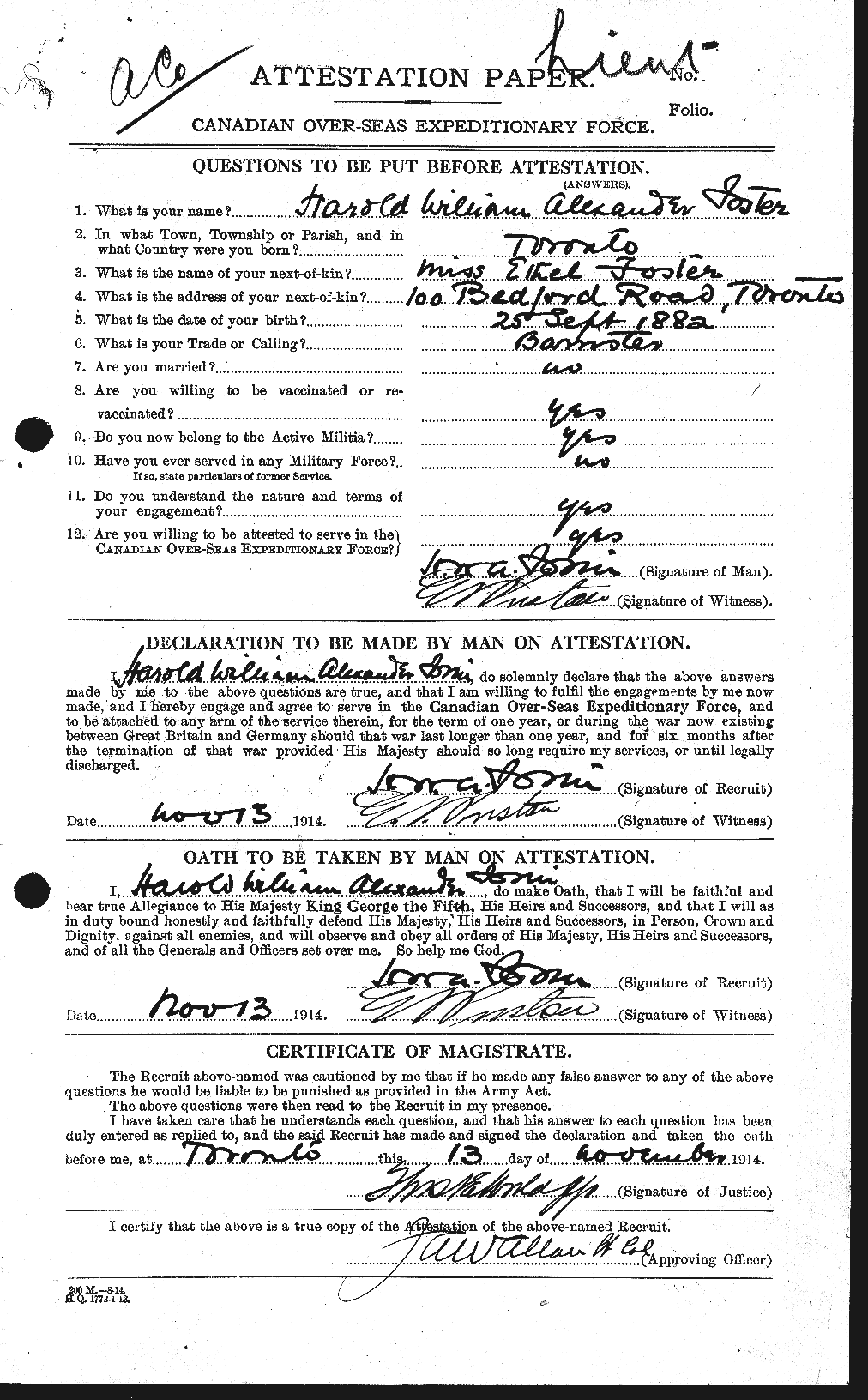 Personnel Records of the First World War - CEF 330732a