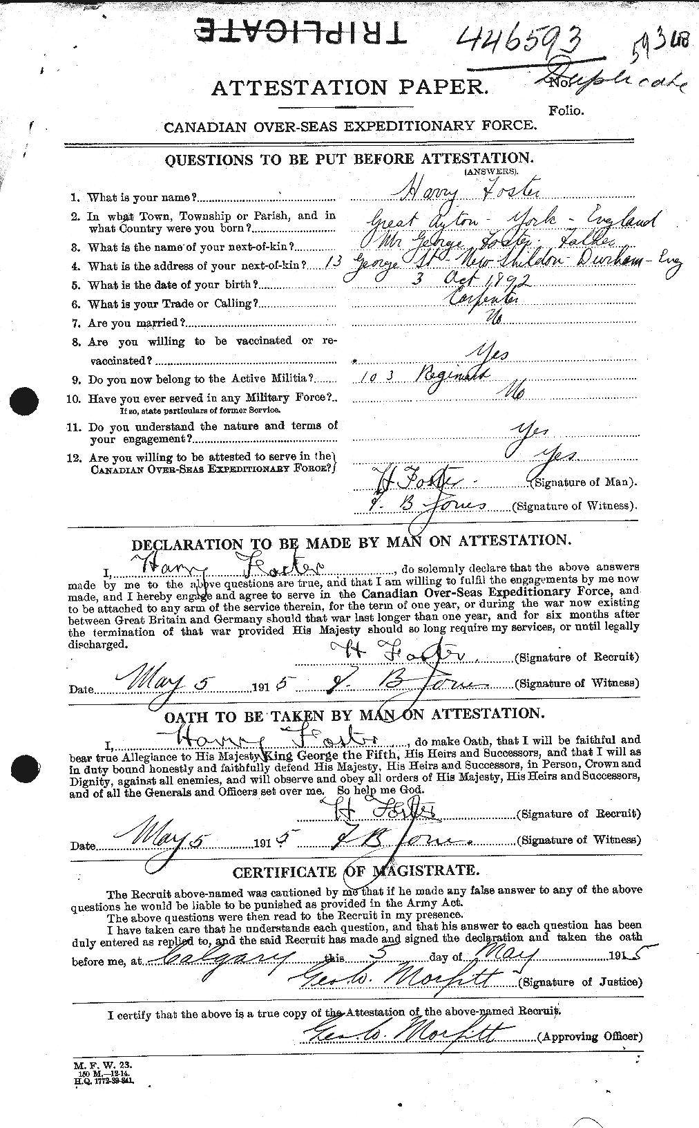 Personnel Records of the First World War - CEF 330736a
