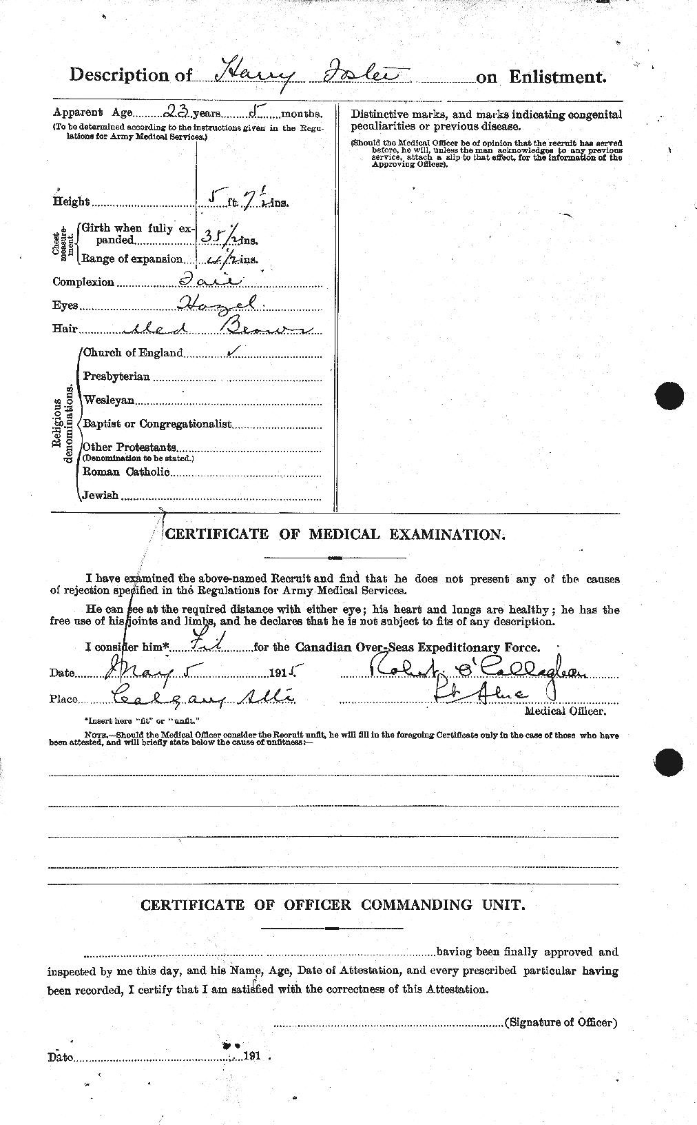 Personnel Records of the First World War - CEF 330736b