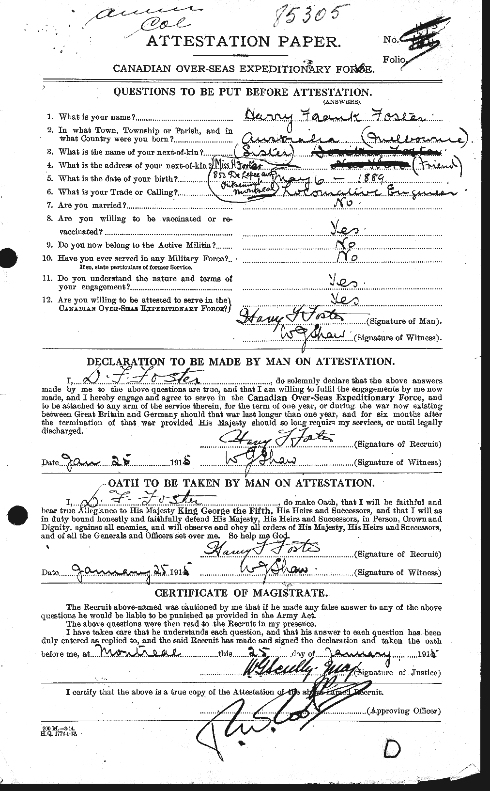Personnel Records of the First World War - CEF 330749a