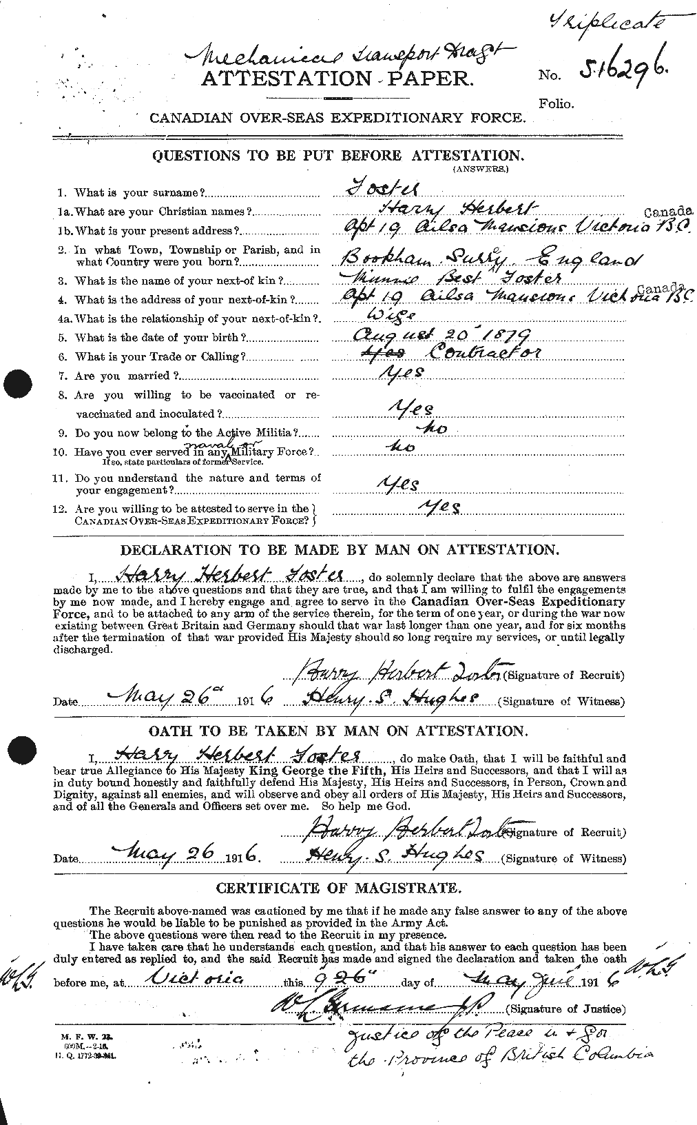 Personnel Records of the First World War - CEF 330751a