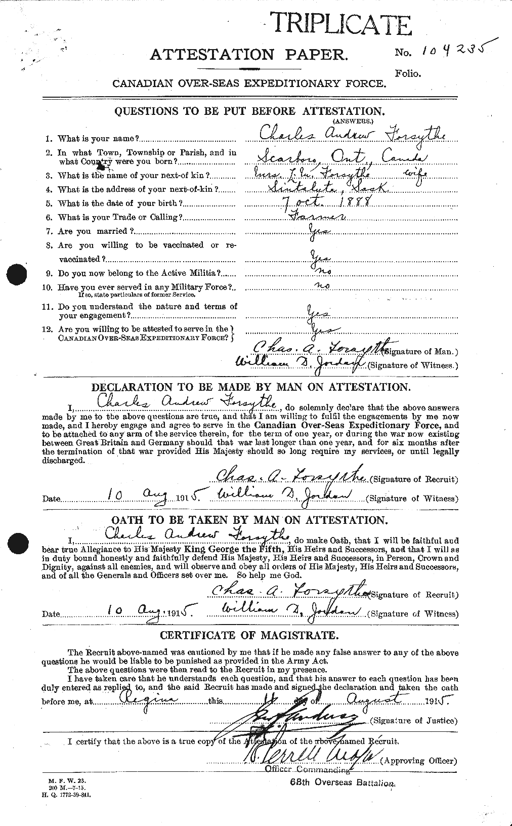 Personnel Records of the First World War - CEF 331487a