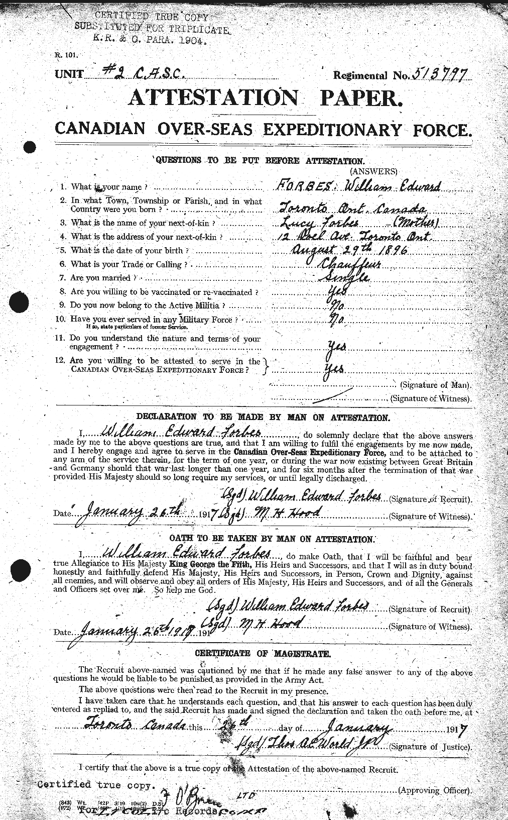 Personnel Records of the First World War - CEF 331827a
