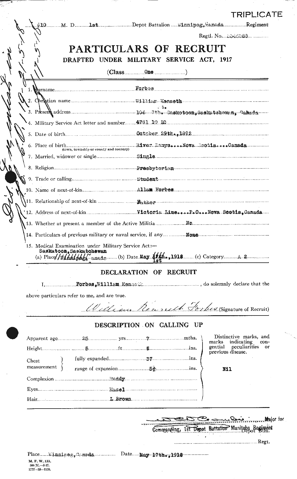 Personnel Records of the First World War - CEF 331833a