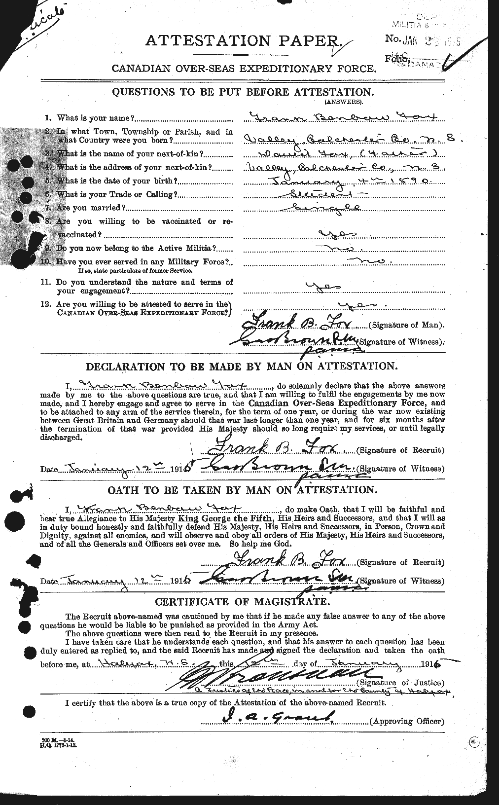 Personnel Records of the First World War - CEF 332456a
