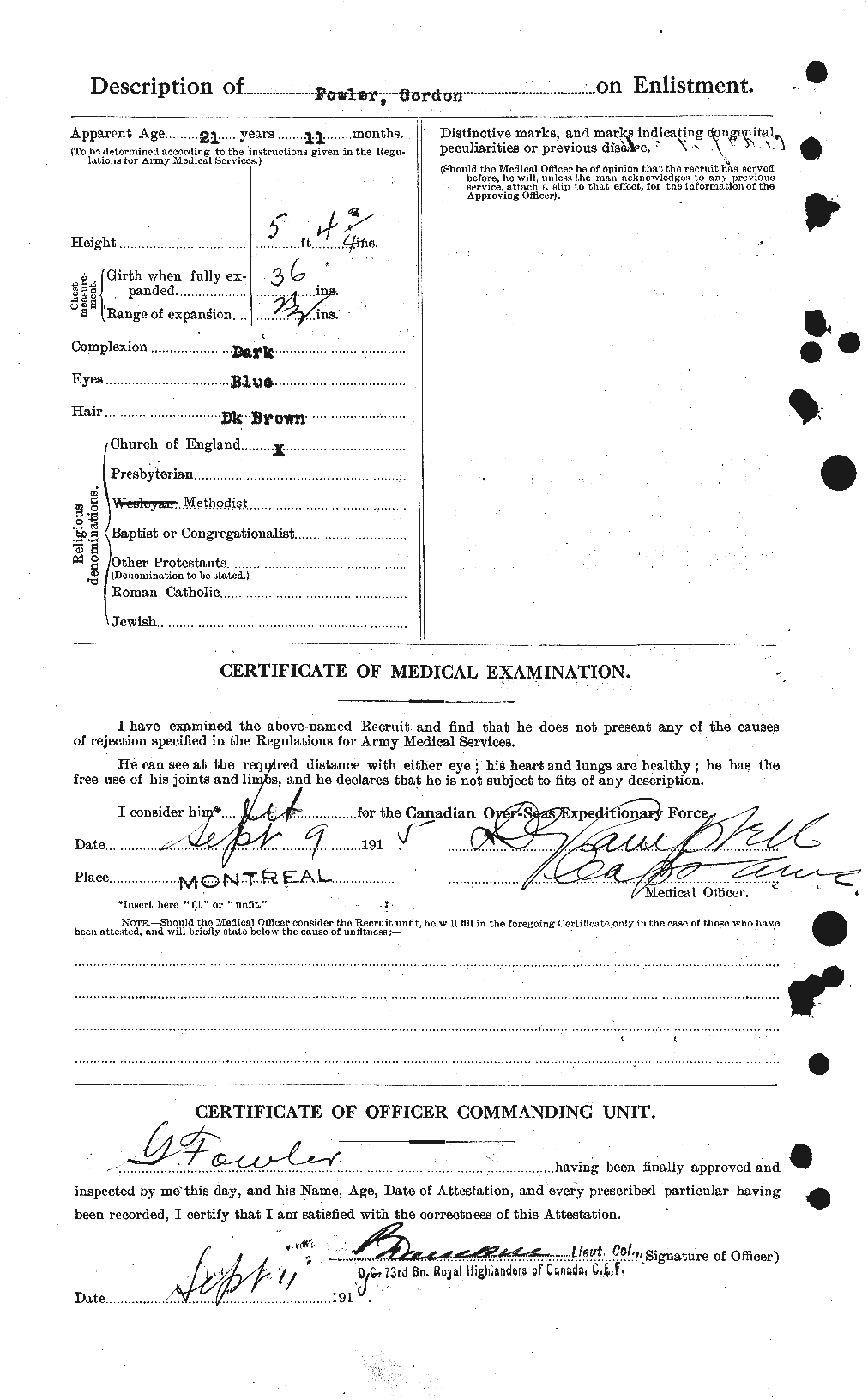 Personnel Records of the First World War - CEF 333065b