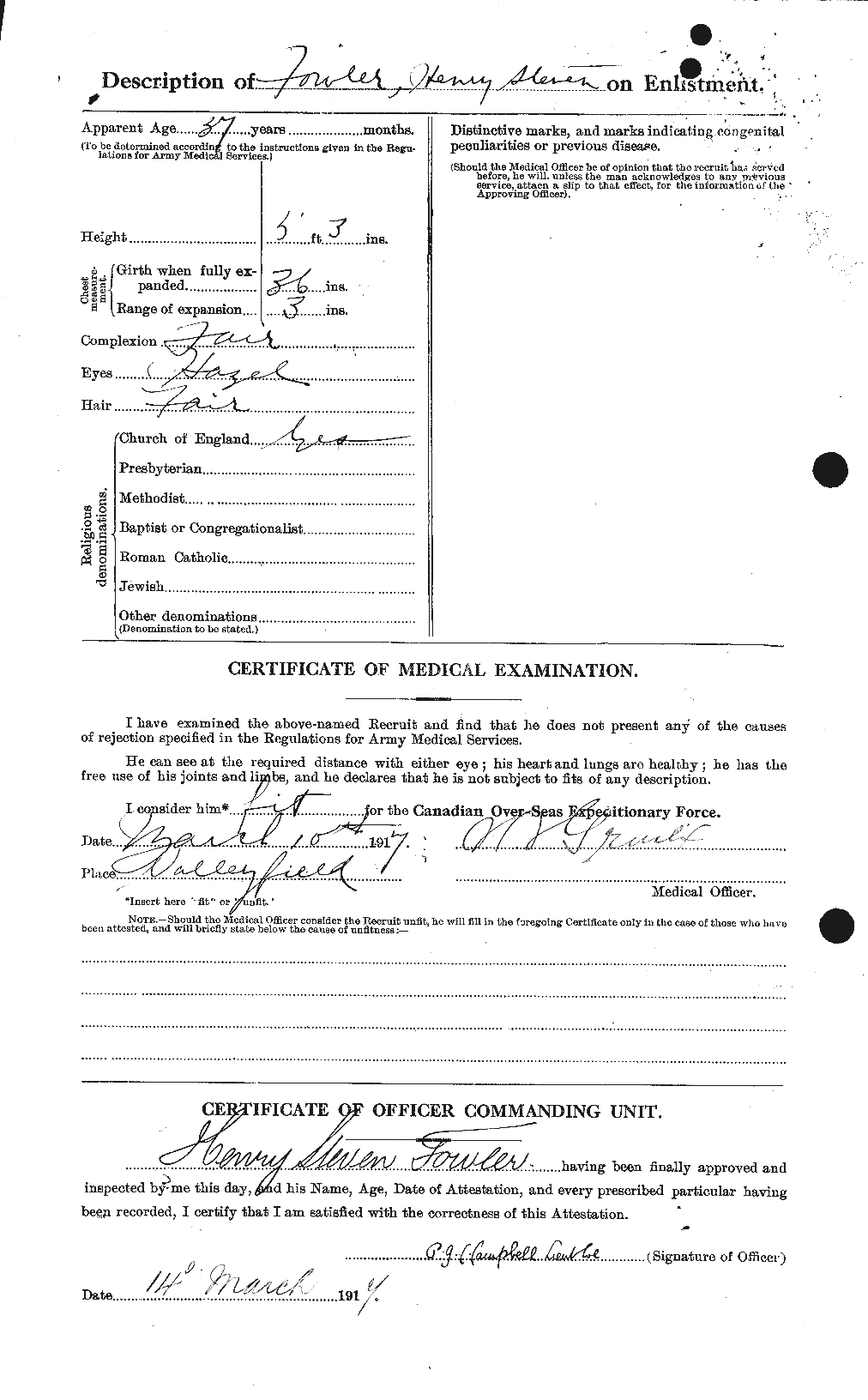 Personnel Records of the First World War - CEF 333084b