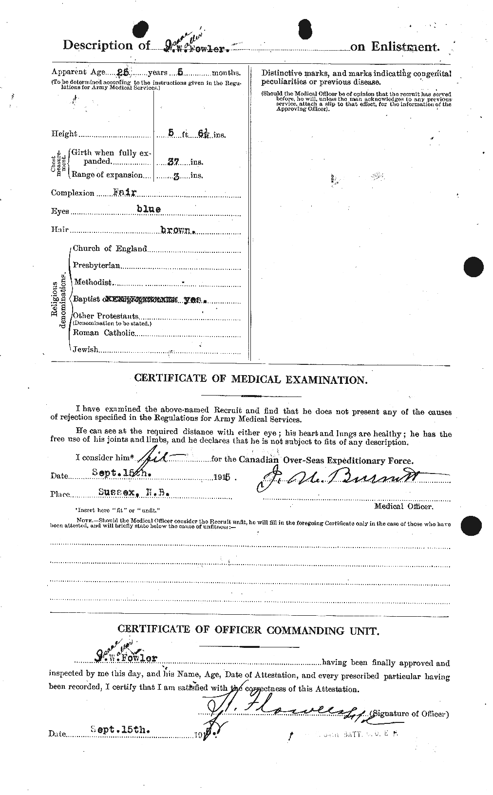 Personnel Records of the First World War - CEF 333092b
