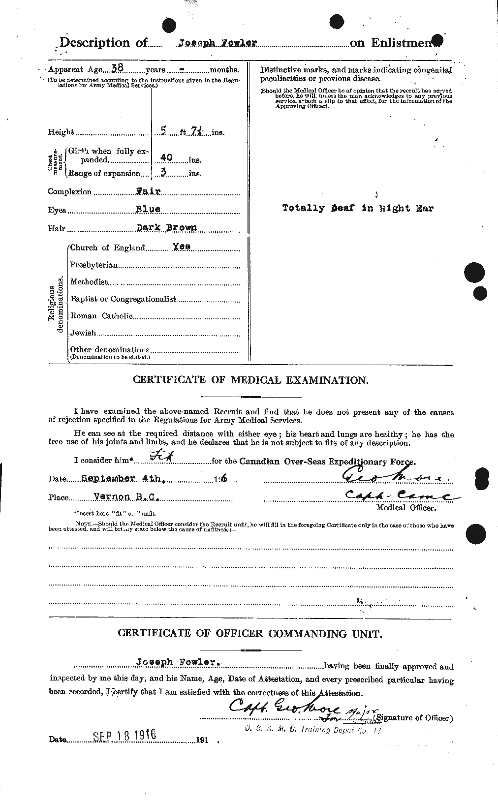 Personnel Records of the First World War - CEF 333120b