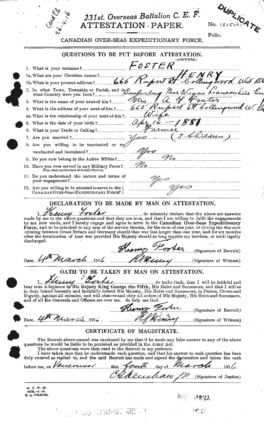 Personnel Records of the First World War - CEF 333246a