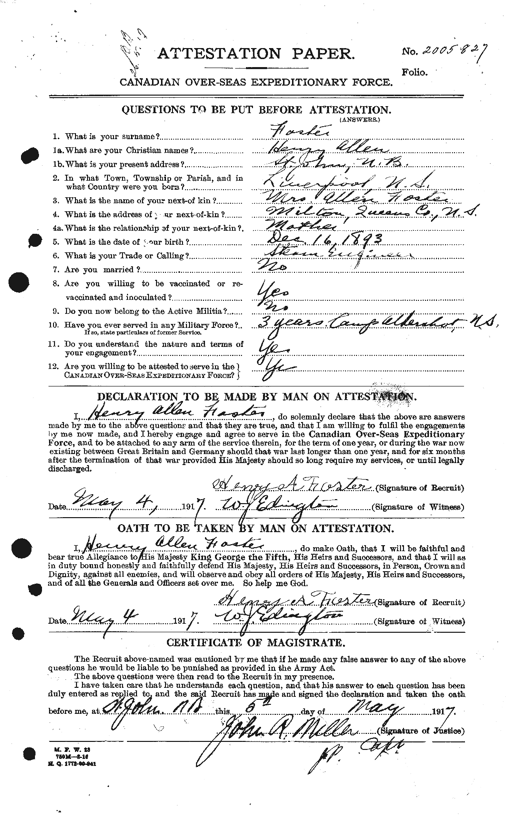 Personnel Records of the First World War - CEF 333247a