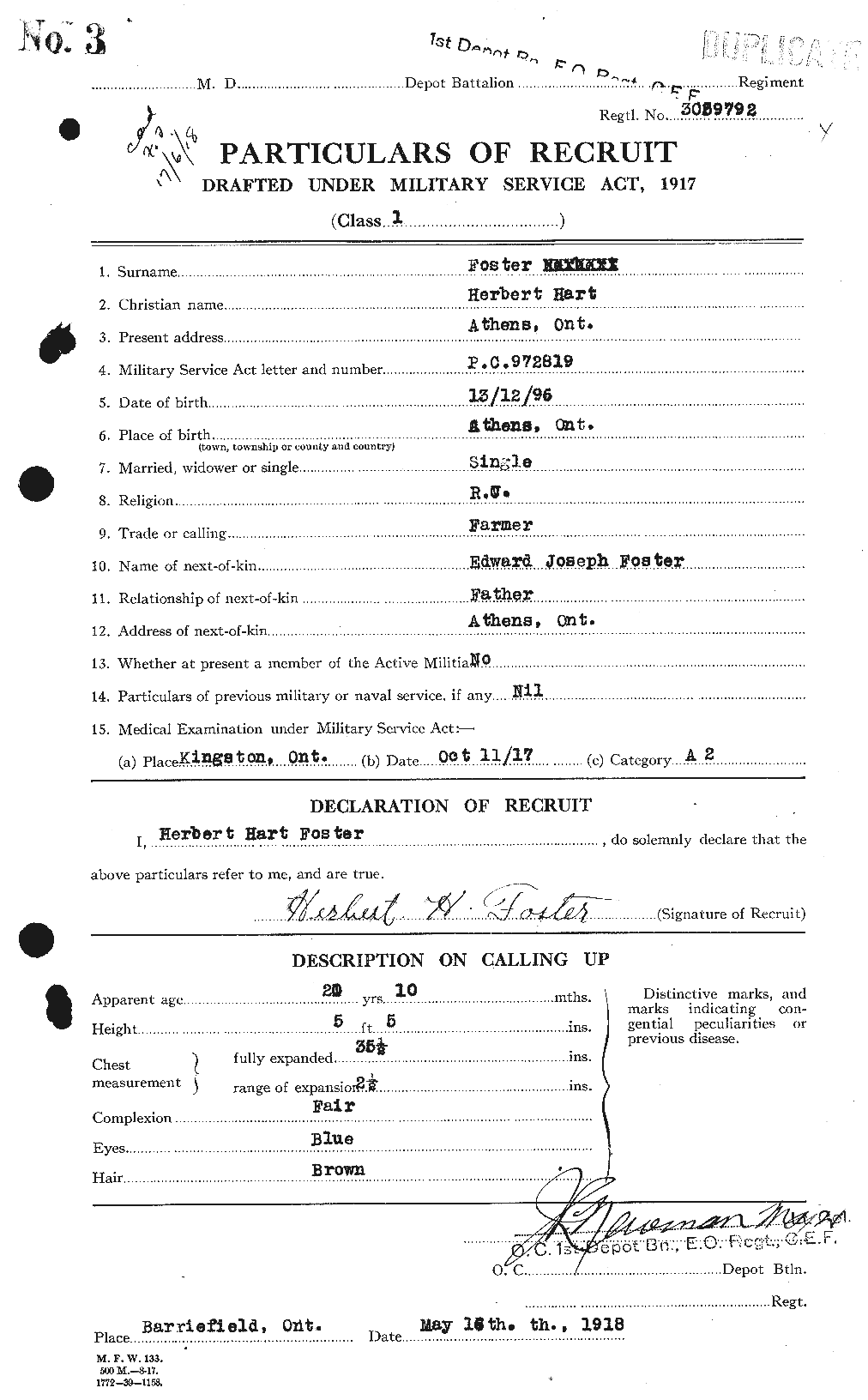 Personnel Records of the First World War - CEF 333257a