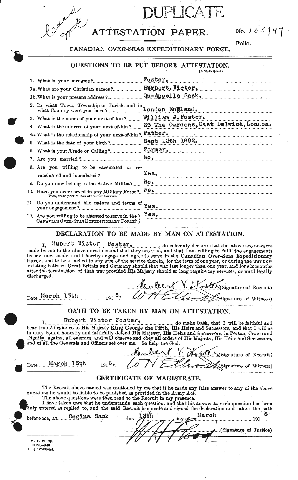 Personnel Records of the First World War - CEF 333267a