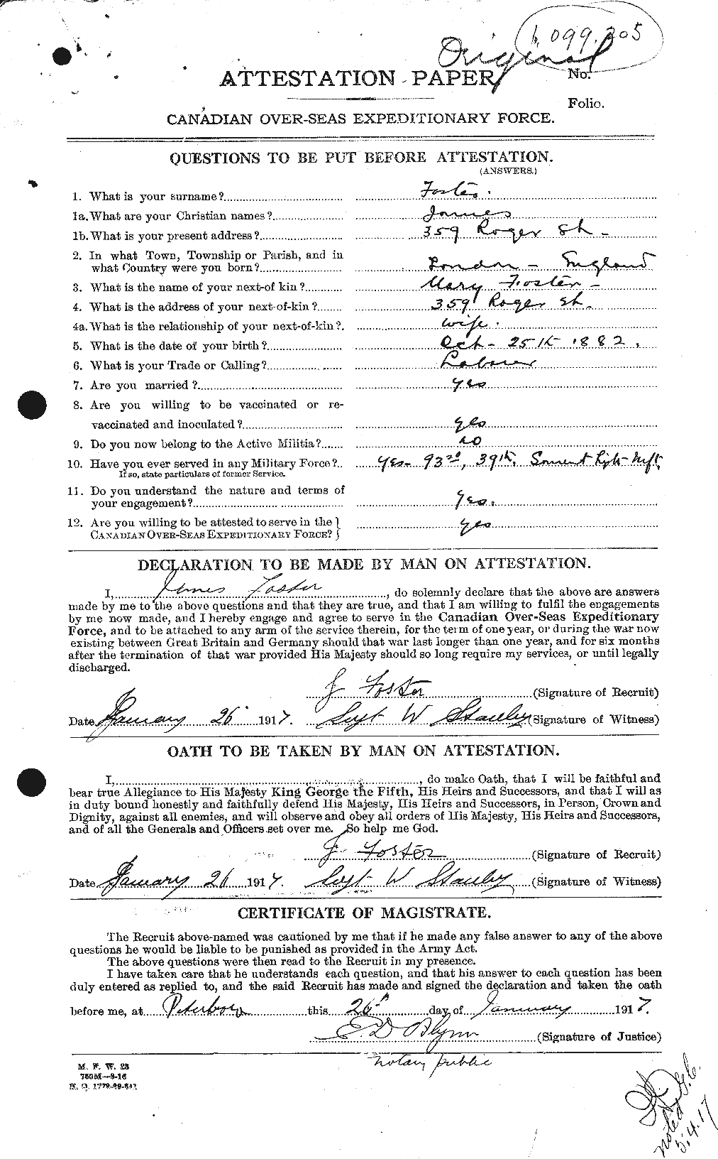 Personnel Records of the First World War - CEF 333277a