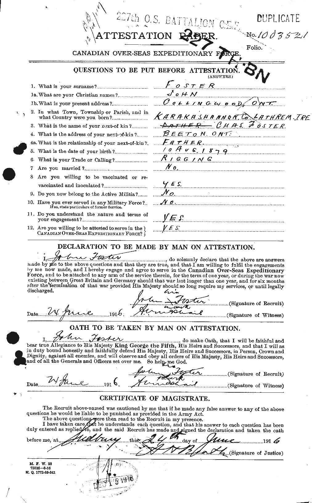 Personnel Records of the First World War - CEF 333324a