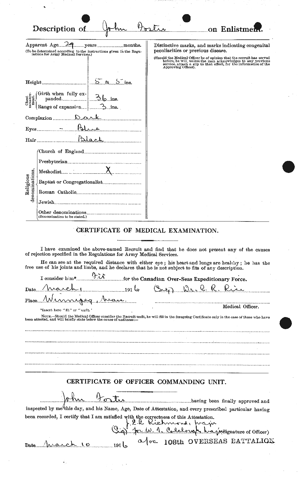 Dossiers du Personnel de la Première Guerre mondiale - CEC 333339b