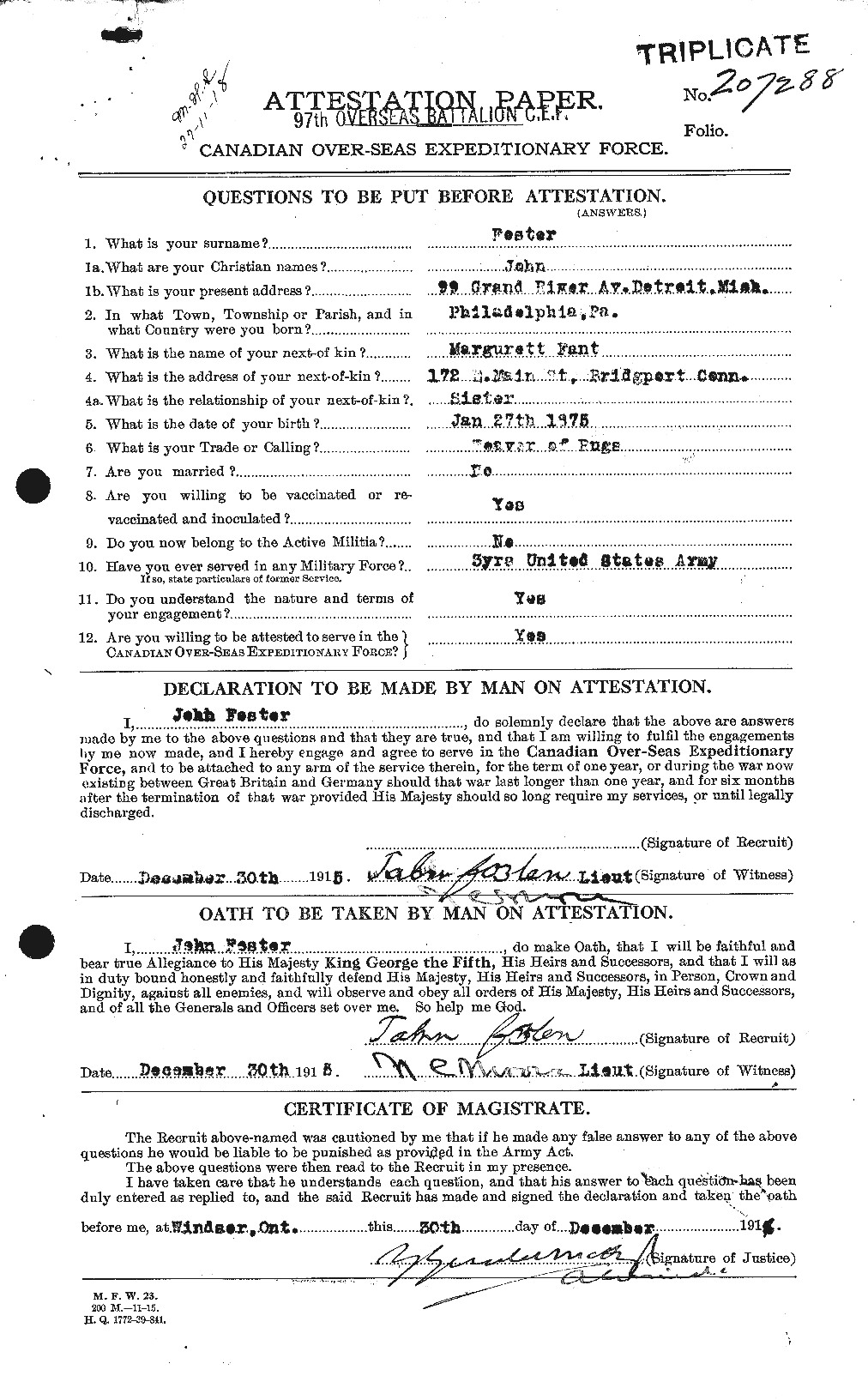 Personnel Records of the First World War - CEF 333341a