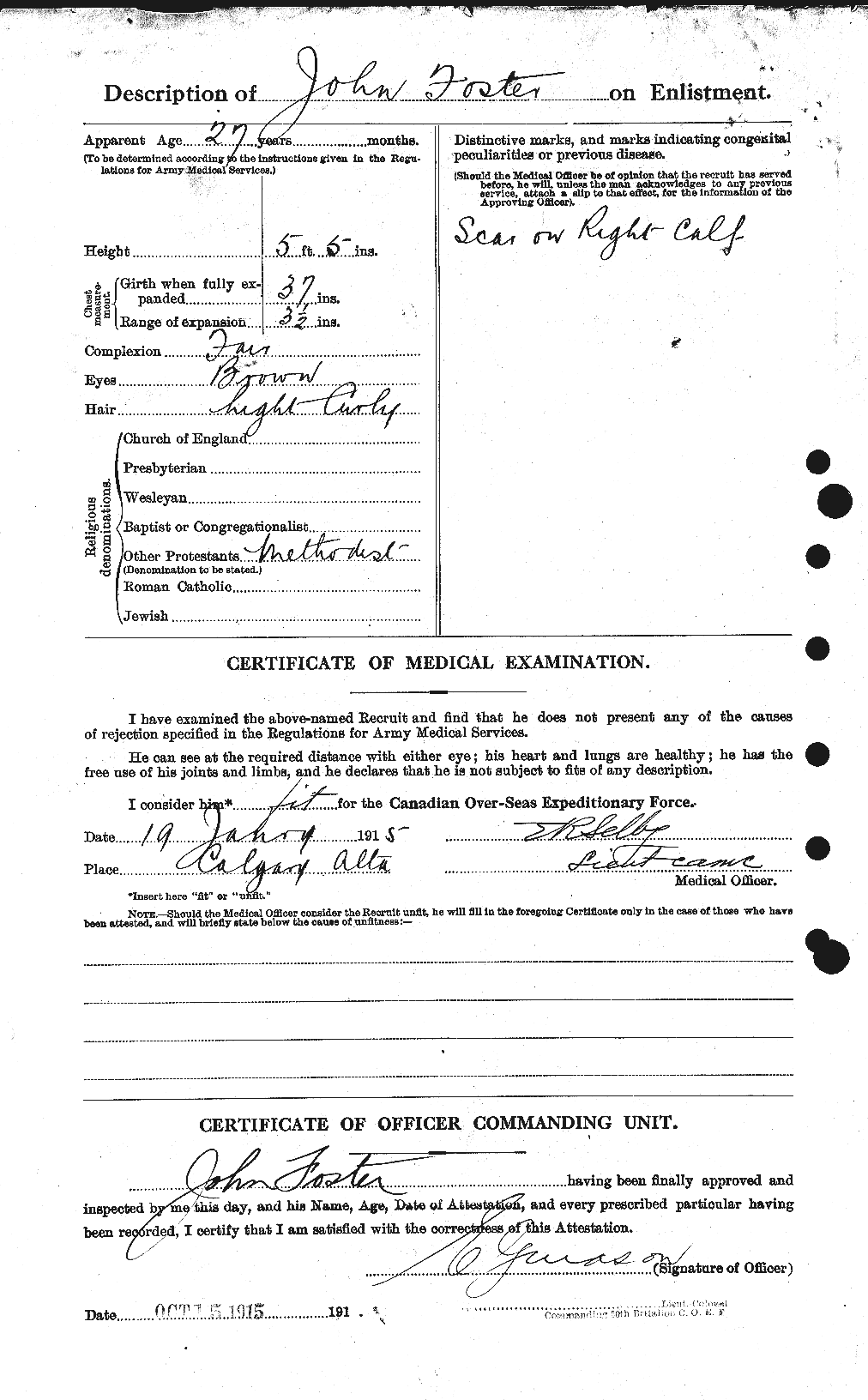 Dossiers du Personnel de la Première Guerre mondiale - CEC 333344b