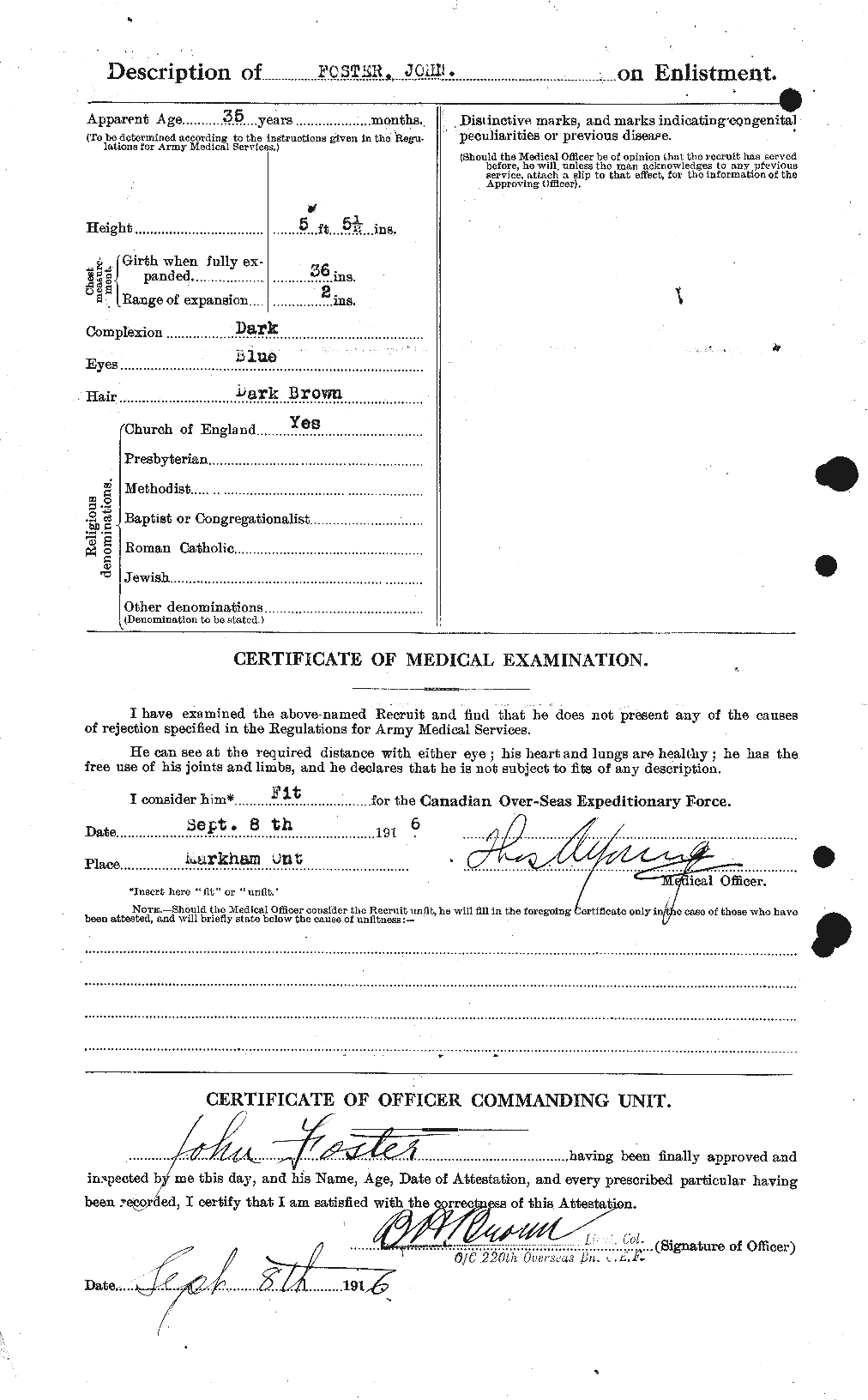 Dossiers du Personnel de la Première Guerre mondiale - CEC 333348b