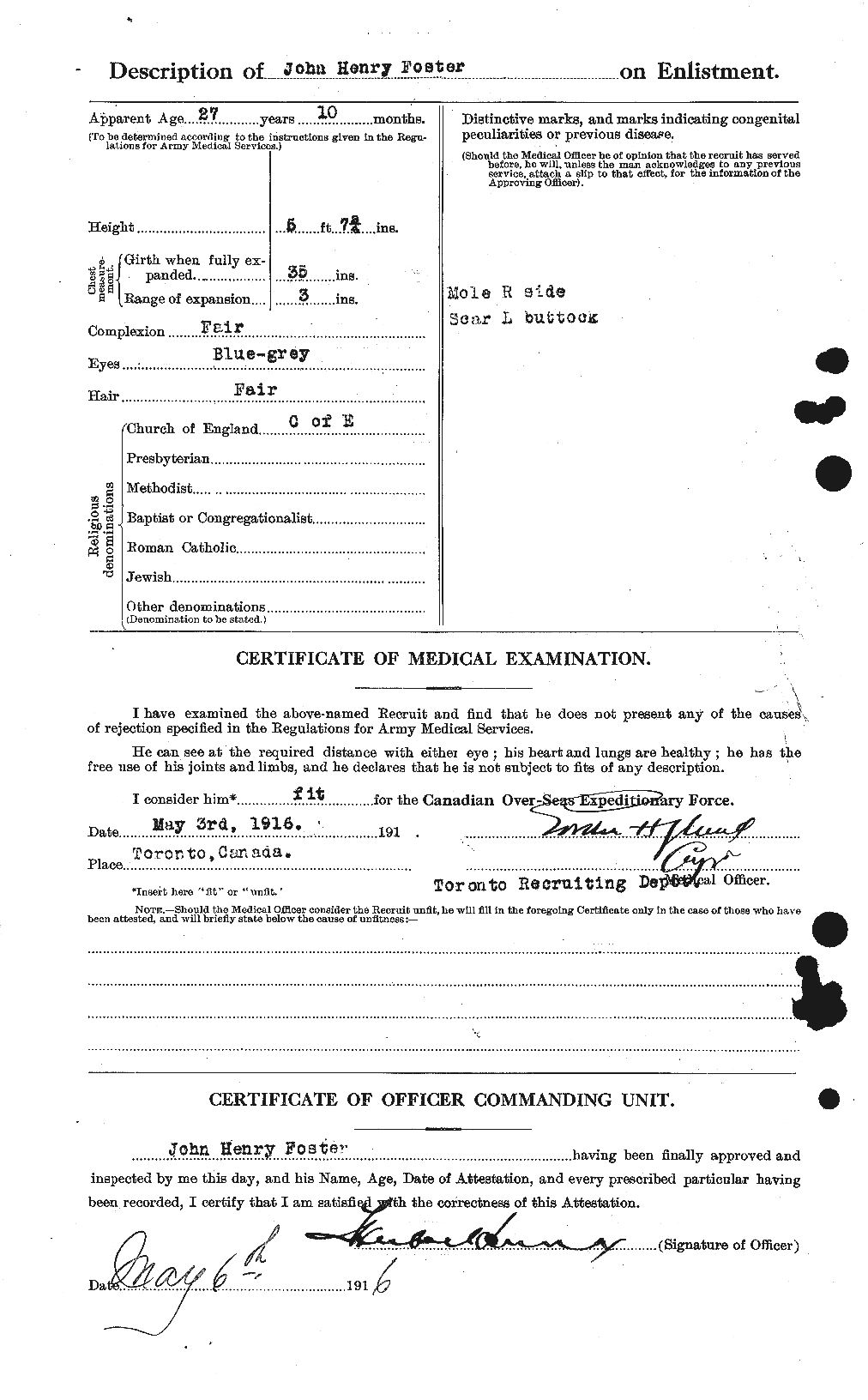 Dossiers du Personnel de la Première Guerre mondiale - CEC 333363b