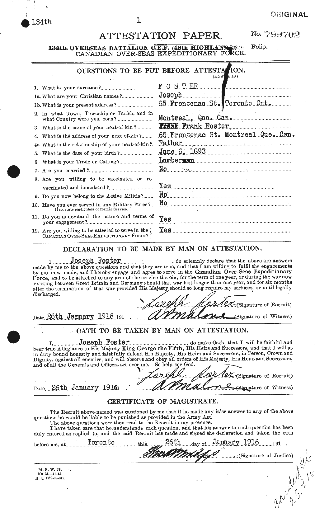 Personnel Records of the First World War - CEF 333377a