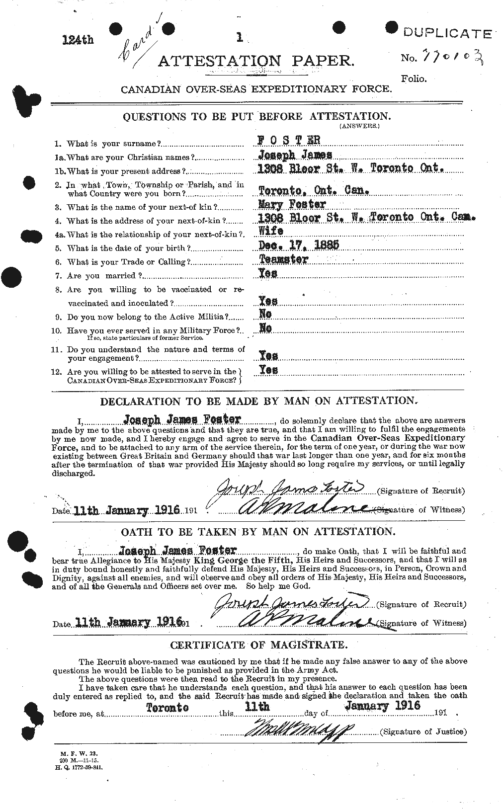 Personnel Records of the First World War - CEF 333388a
