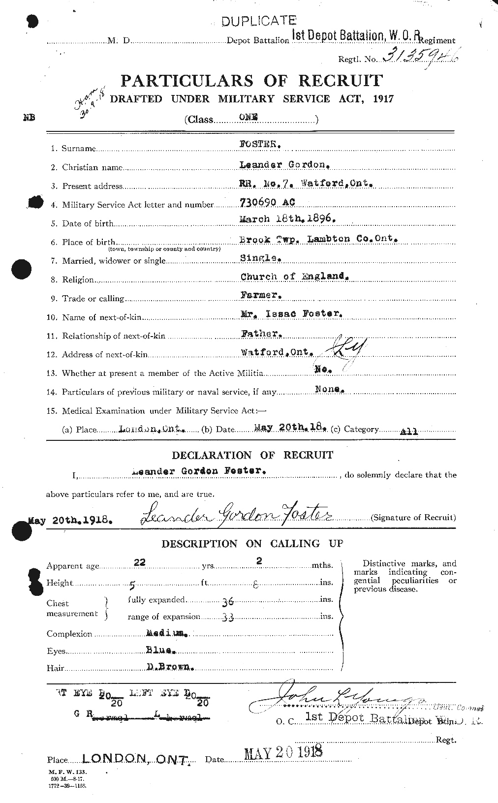 Personnel Records of the First World War - CEF 333398a