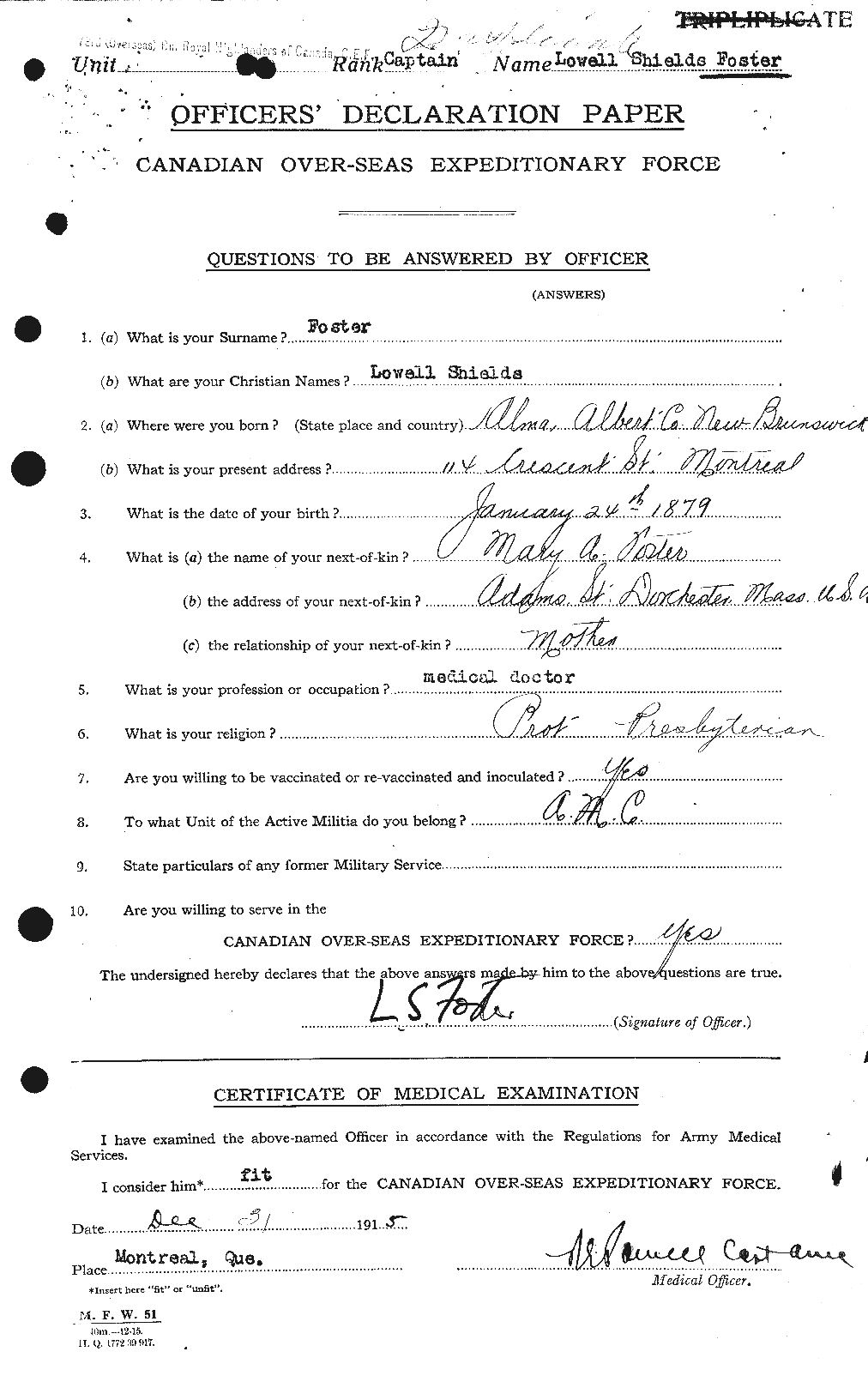 Personnel Records of the First World War - CEF 333414a