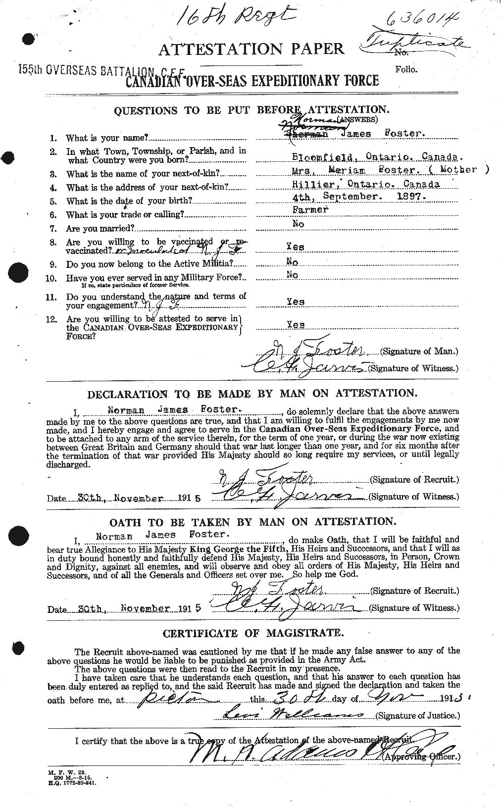 Personnel Records of the First World War - CEF 333435a
