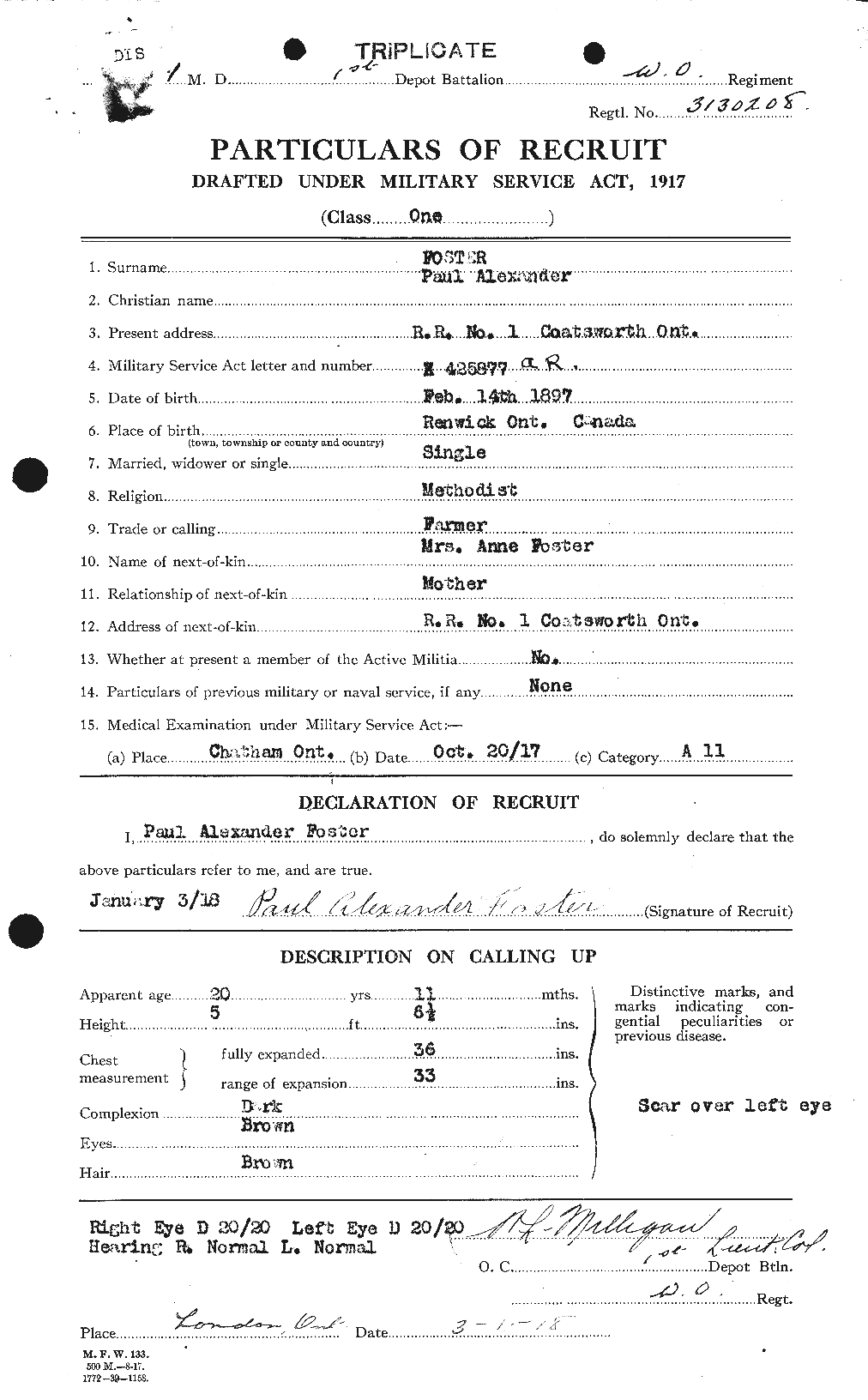 Personnel Records of the First World War - CEF 333438a