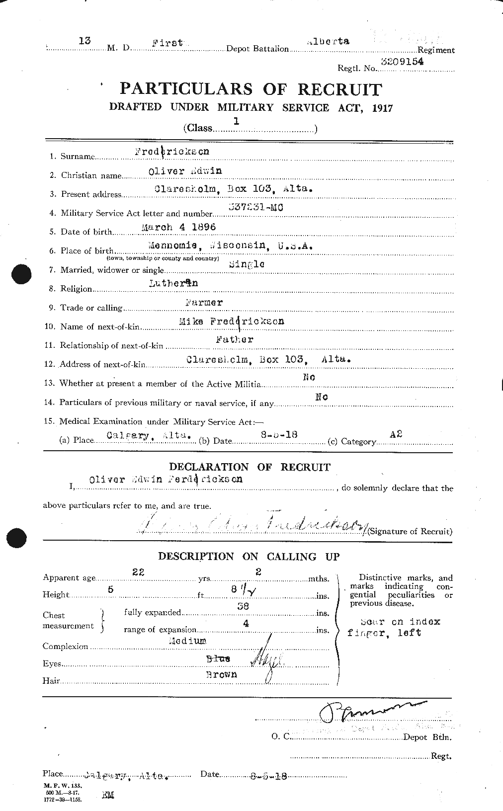 Personnel Records of the First World War - CEF 333898a