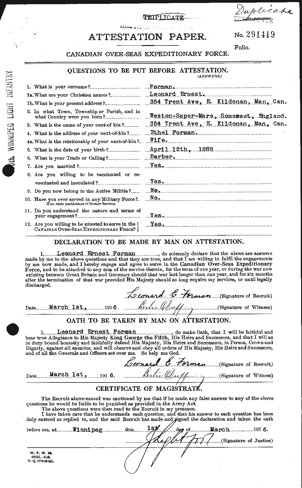 Personnel Records of the First World War - CEF 334639a