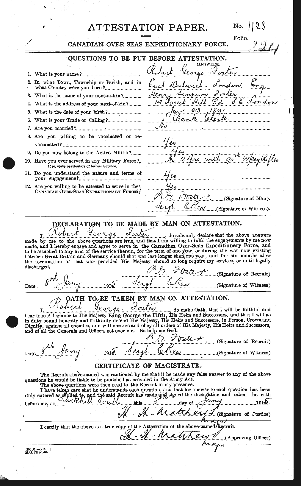 Personnel Records of the First World War - CEF 335174a