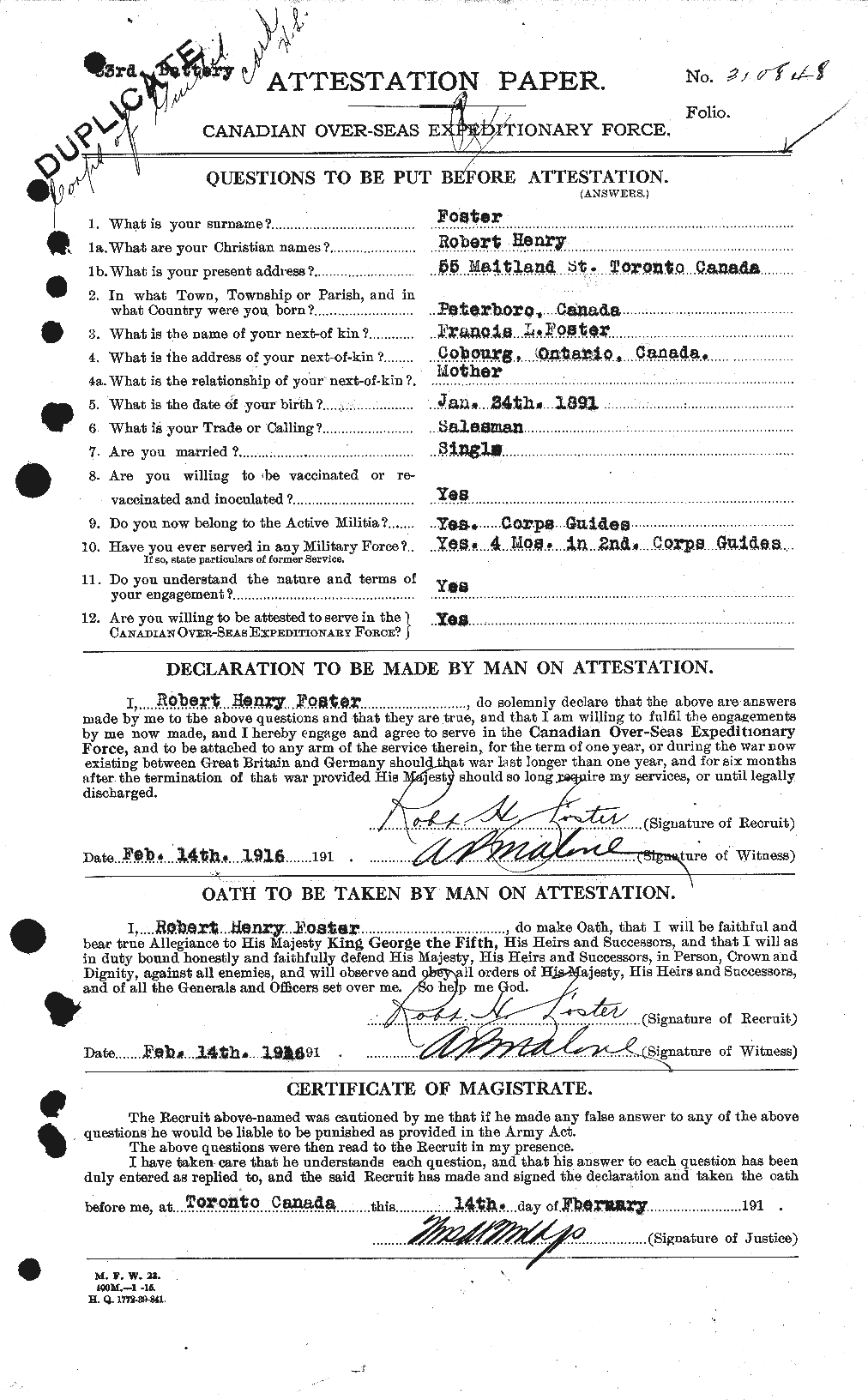 Personnel Records of the First World War - CEF 335177a
