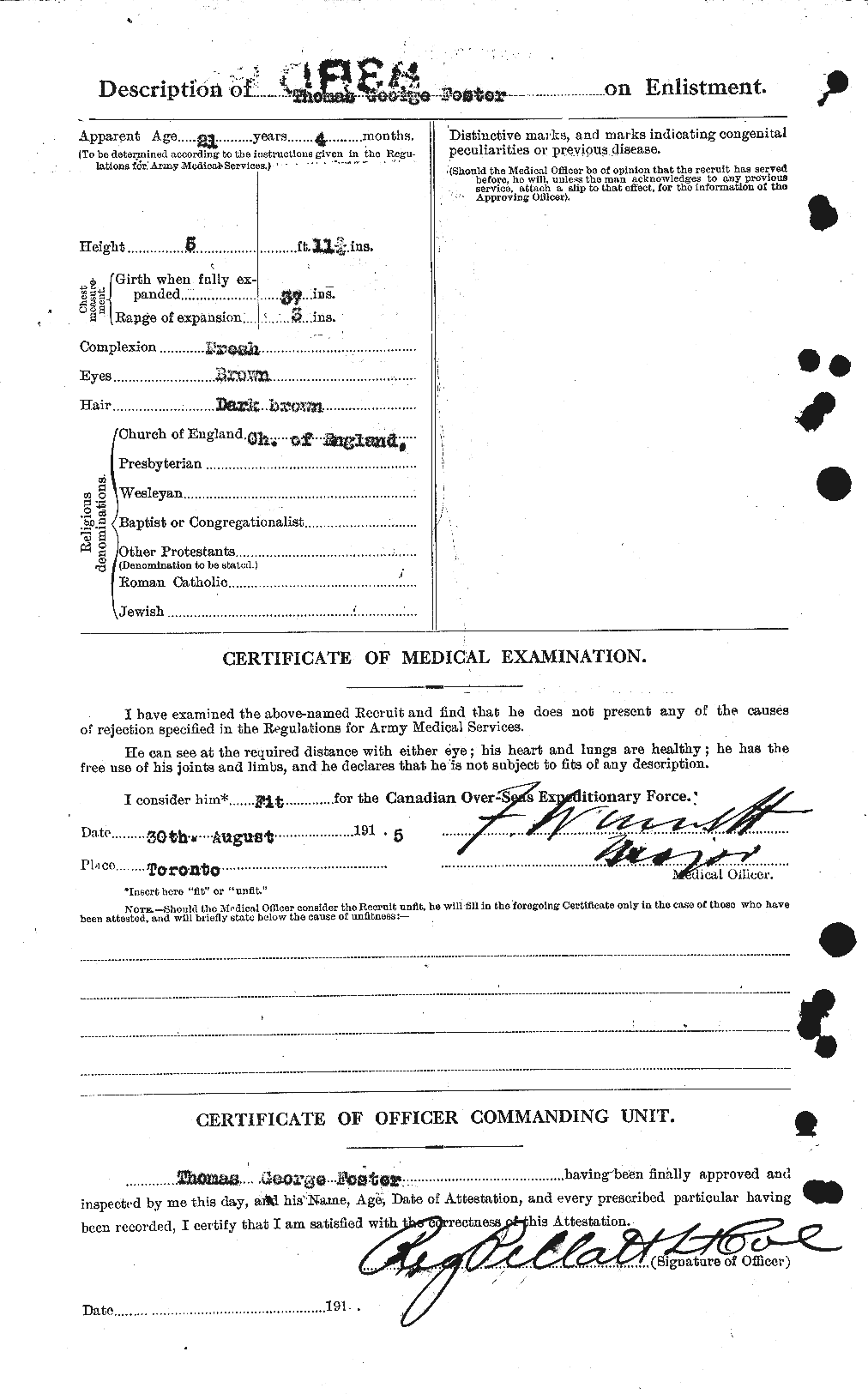 Personnel Records of the First World War - CEF 335233b