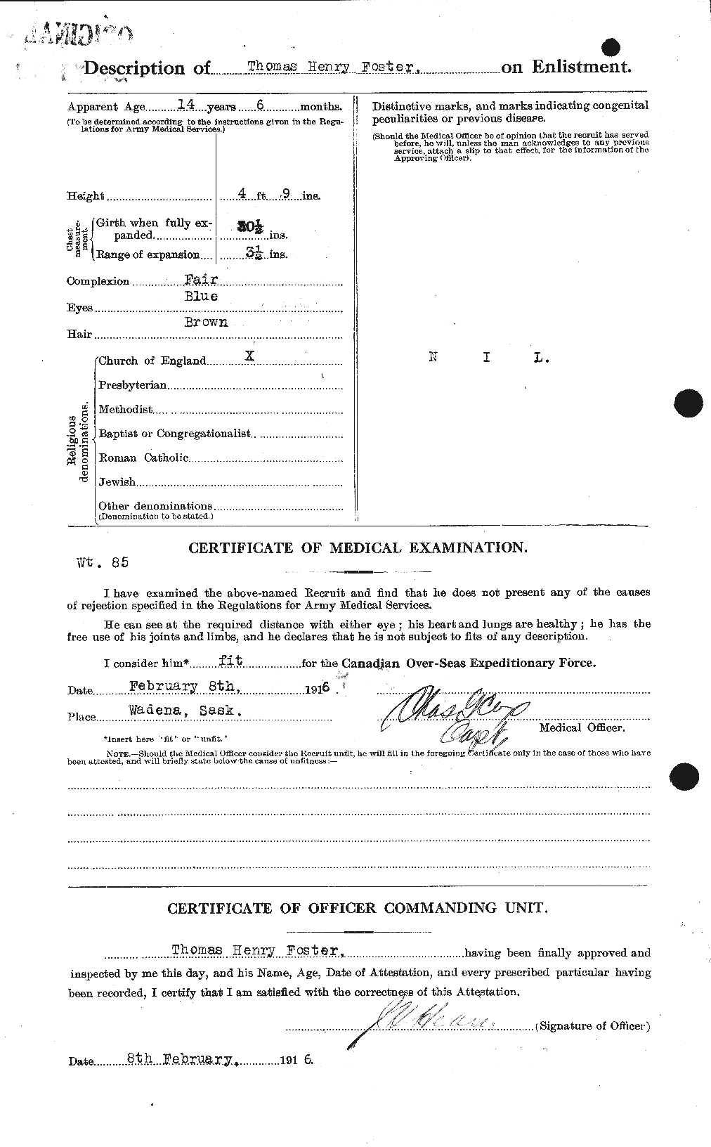 Personnel Records of the First World War - CEF 335237b