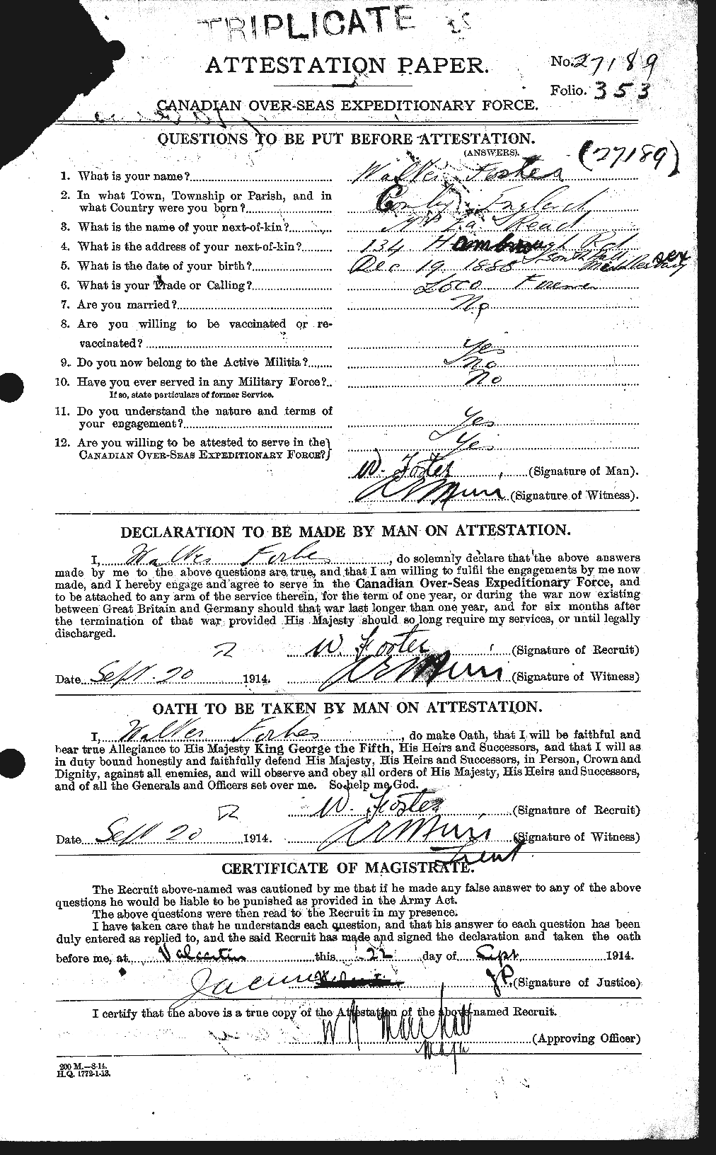 Personnel Records of the First World War - CEF 335251a