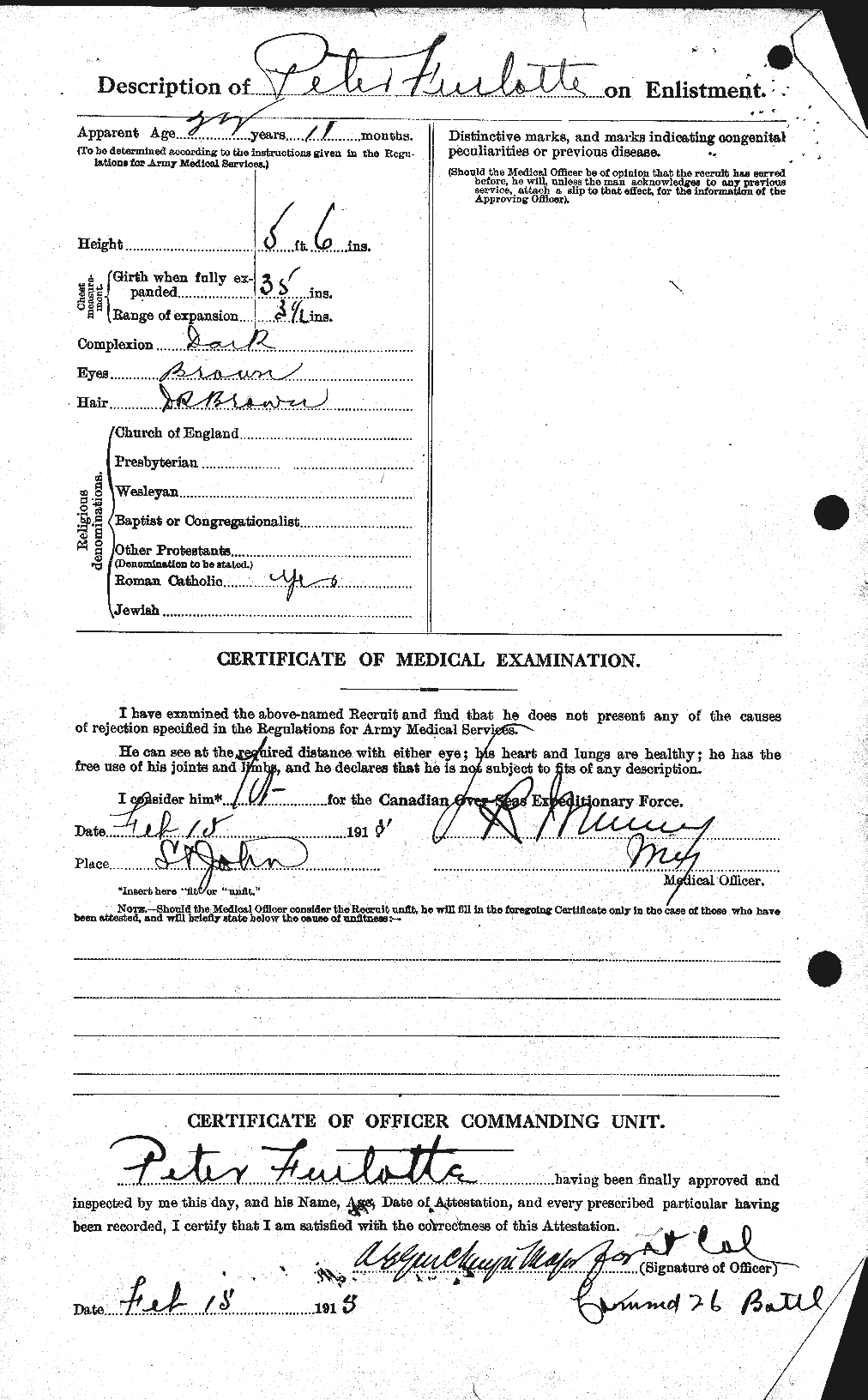 Personnel Records of the First World War - CEF 335439b
