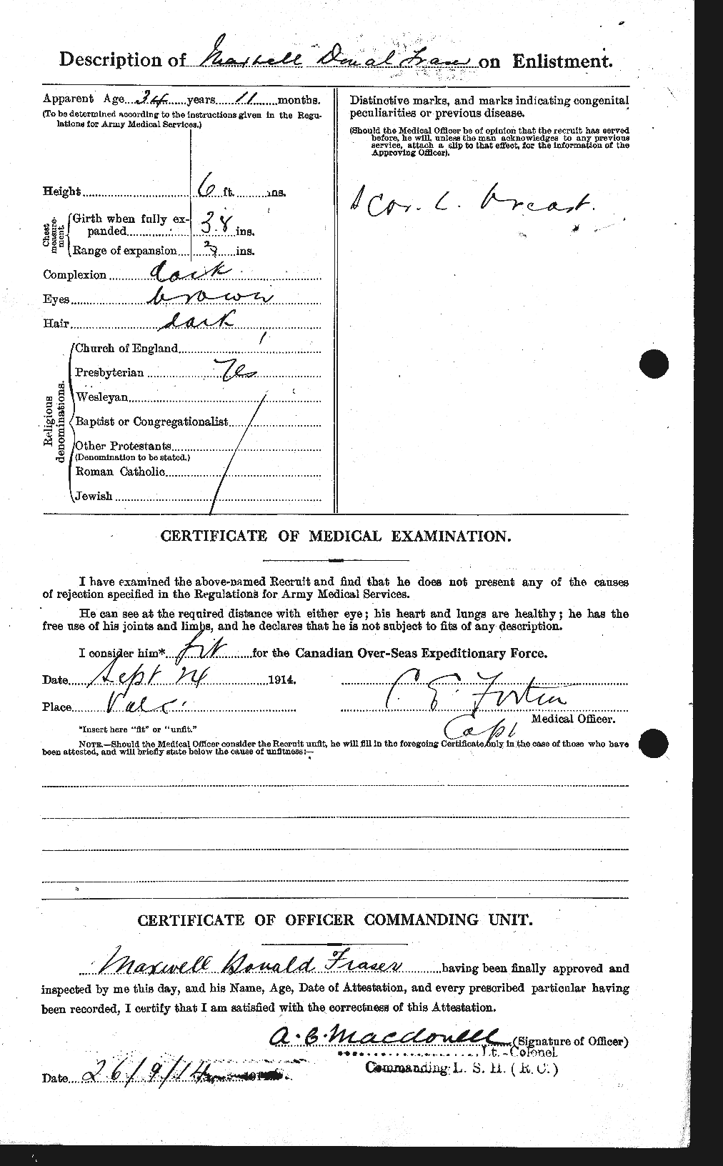 Personnel Records of the First World War - CEF 335566b