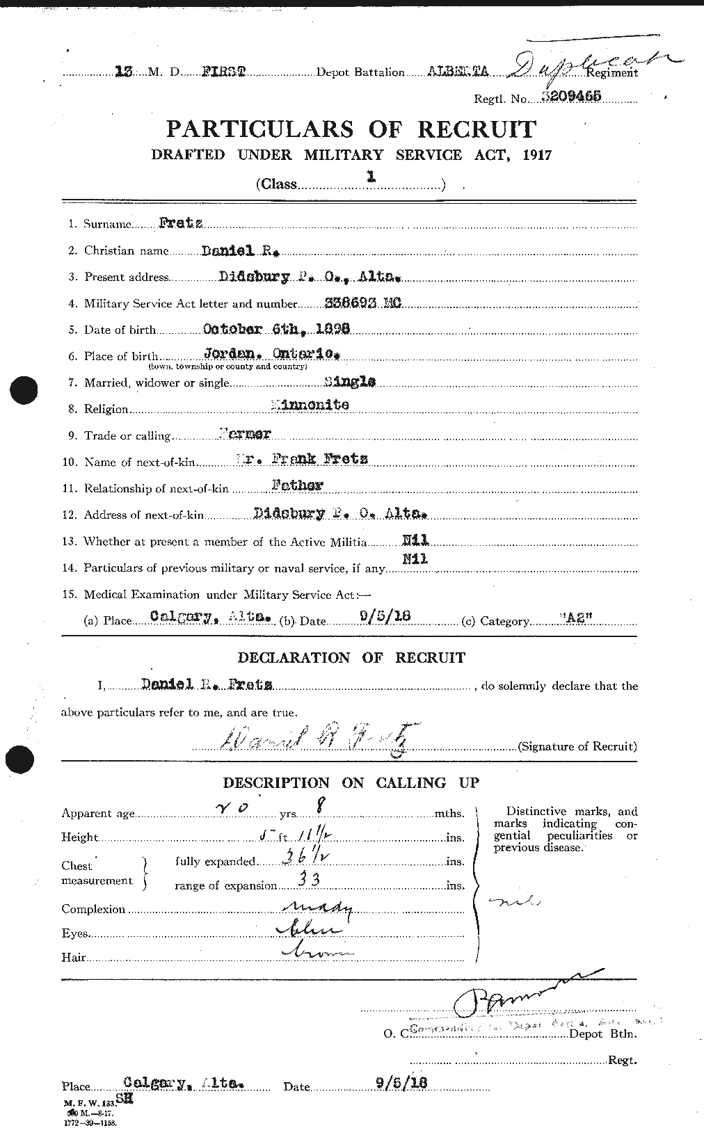 Personnel Records of the First World War - CEF 336128a