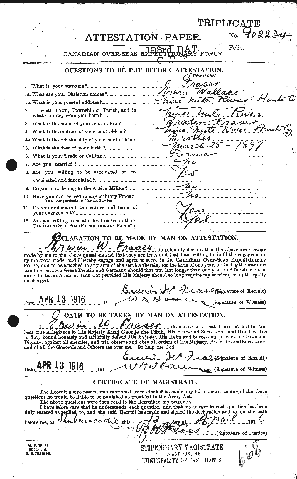 Personnel Records of the First World War - CEF 336269a