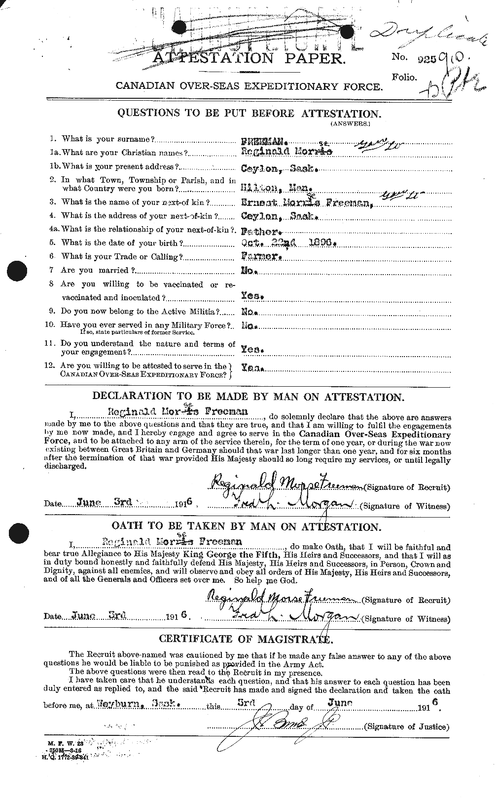 Personnel Records of the First World War - CEF 336604a