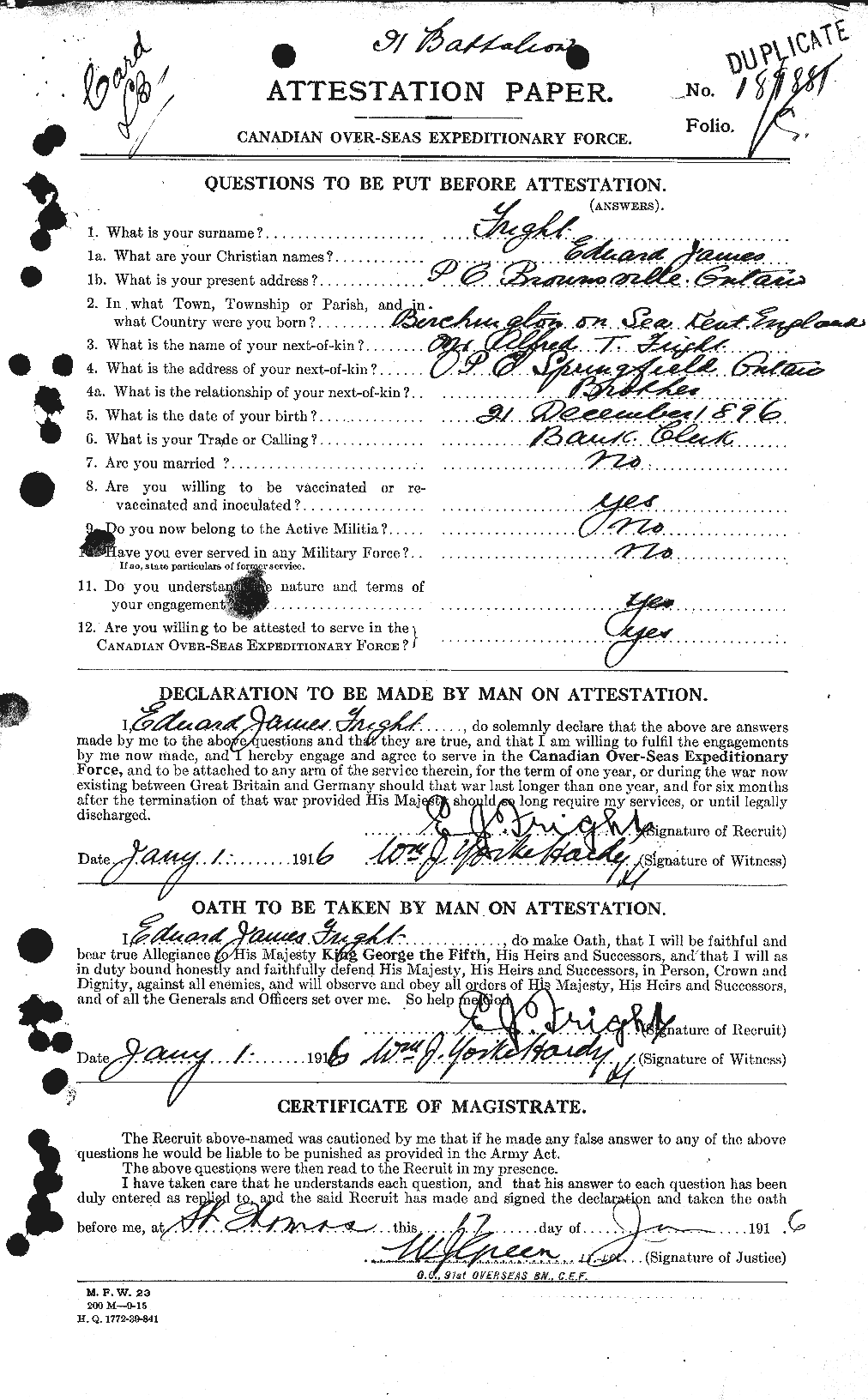 Personnel Records of the First World War - CEF 337417a