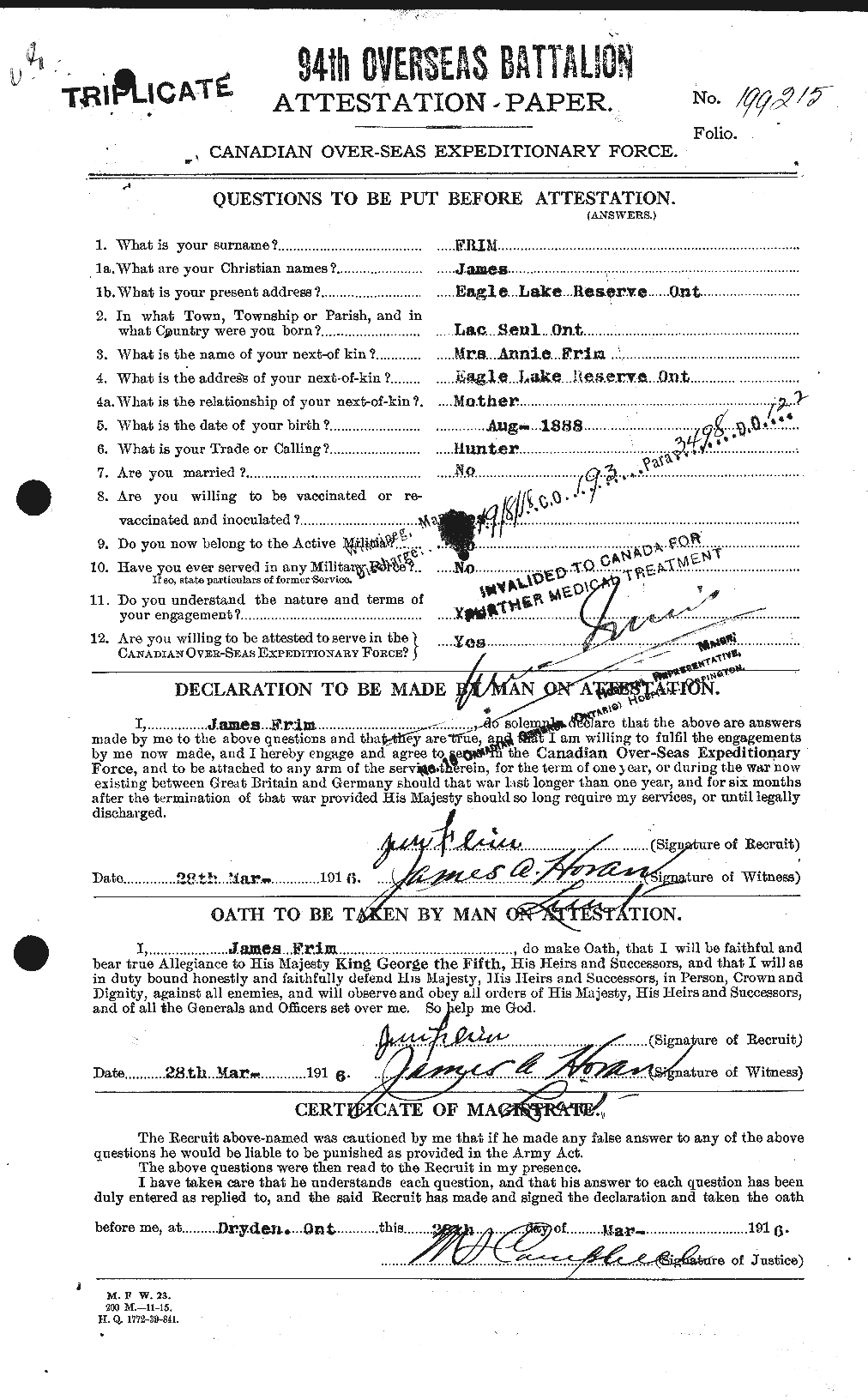 Personnel Records of the First World War - CEF 337430a