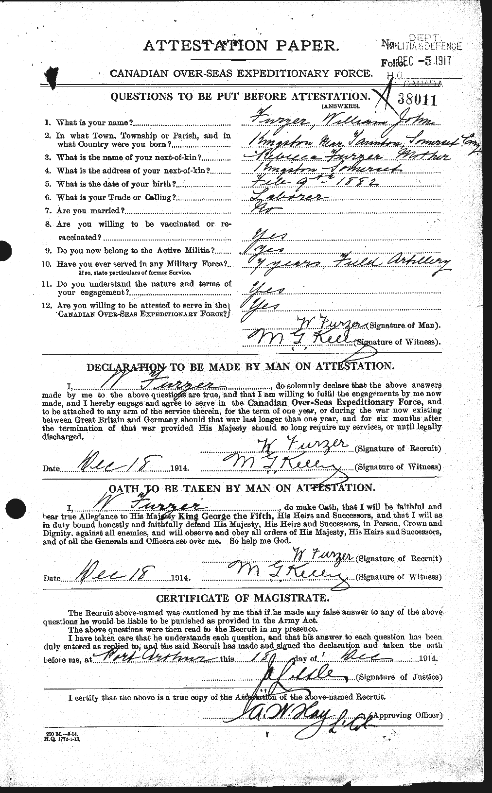 Personnel Records of the First World War - CEF 337736a