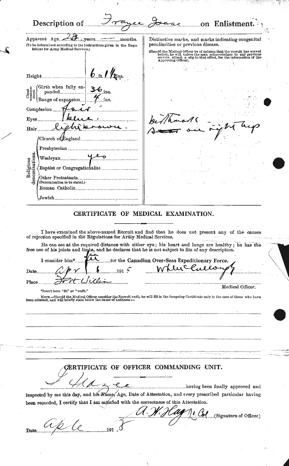 Personnel Records of the First World War - CEF 338438b